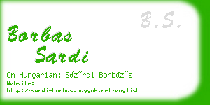borbas sardi business card